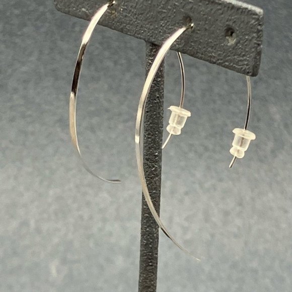 Primrose Threader Earrings Sterling Silver Pierced Curl Curved - Picture 3 of 6